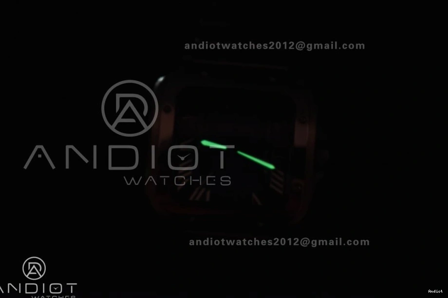 MIYOTA Black de Best SS 1:1 Santos Edition Dial on Cartier BVF SS Gray Bracelet 40mm Bezel 9015 0401